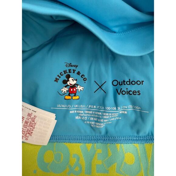 Outdoor Voices Sports Bra Women's Large Disney Mickey Cross Back Limited Edition - Picture 6 of 8